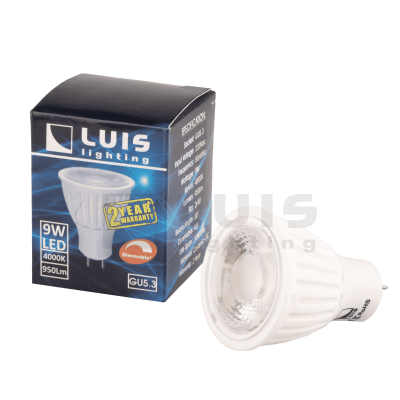 Лампа Luis MR16 COB 9w 4000k Dimmable