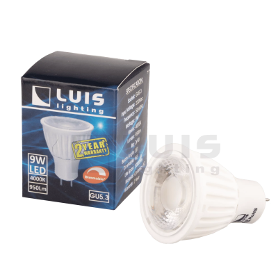 Лампа светодиодная Luis Lighting. Model: GU 10 9W 3000К Dimmable