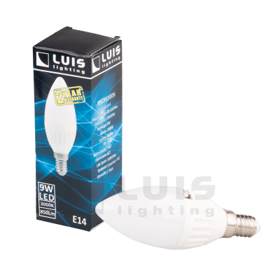 Лампа светодиодная Luis Lighting. Model: E14 9W 3000К COB